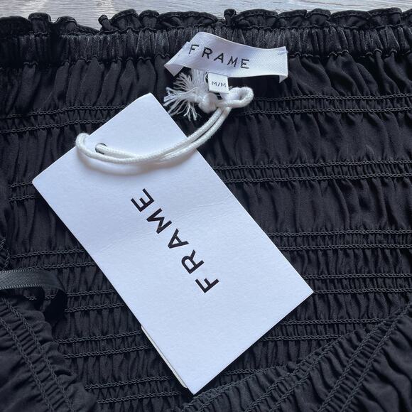 FRAME Smocked Off The Shoulder Top / Size M / New With Tags / Boho / Nordstrom - Picture 6 of 8